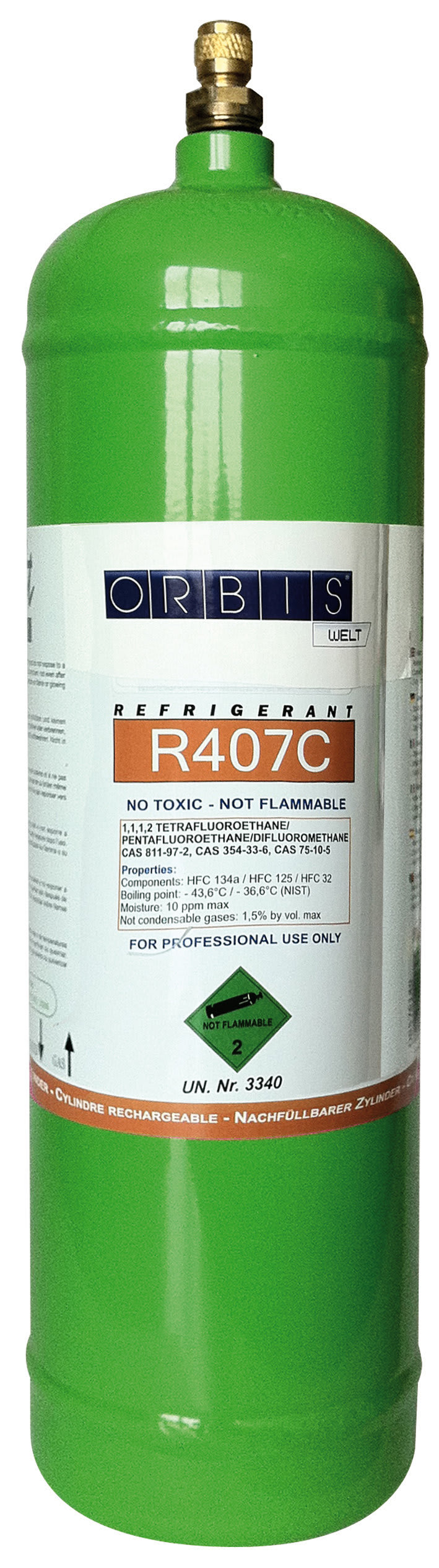 ORBIS - ORBOB576127 Gas R 407 C Bombola gas capacità 2,5 Litri