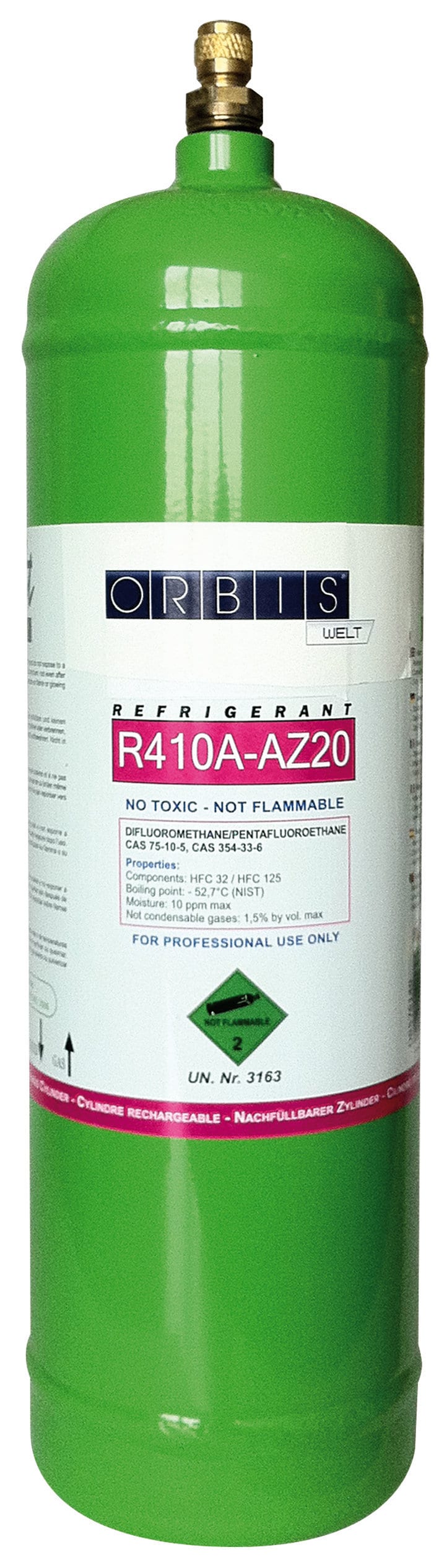 ORBIS - ORBOB576128 BOMBOLA GAS R 410A 2.5L.- 2KG