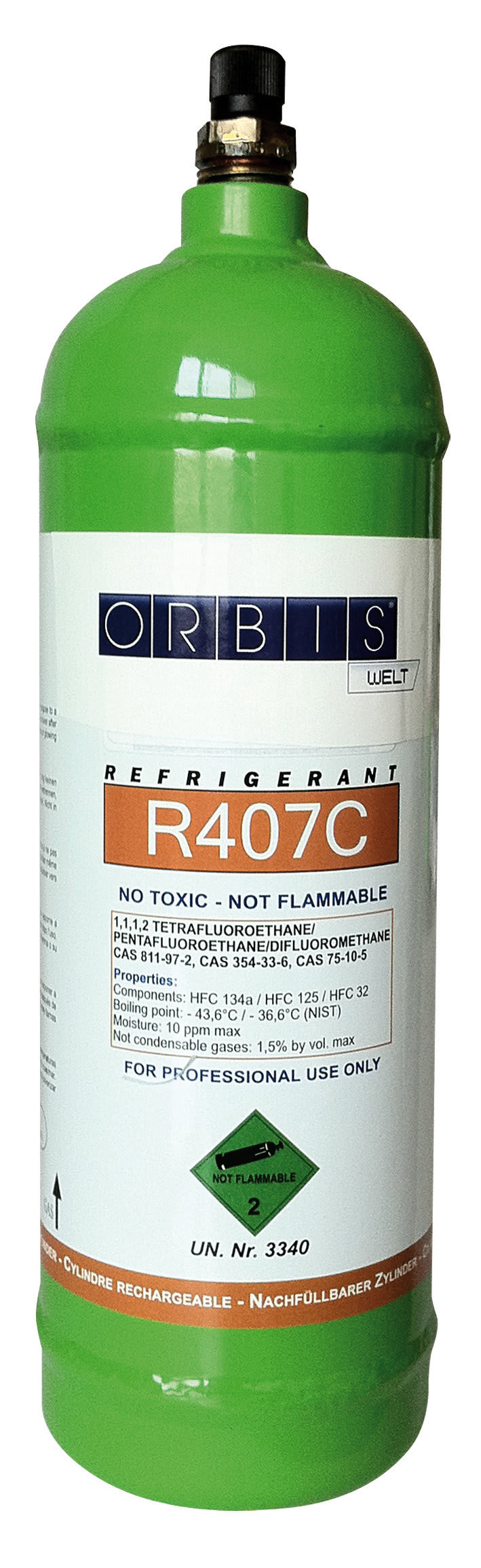 ORBIS - ORBOB576130 Gas R 407 C Bombola gas capacità 1 Litro