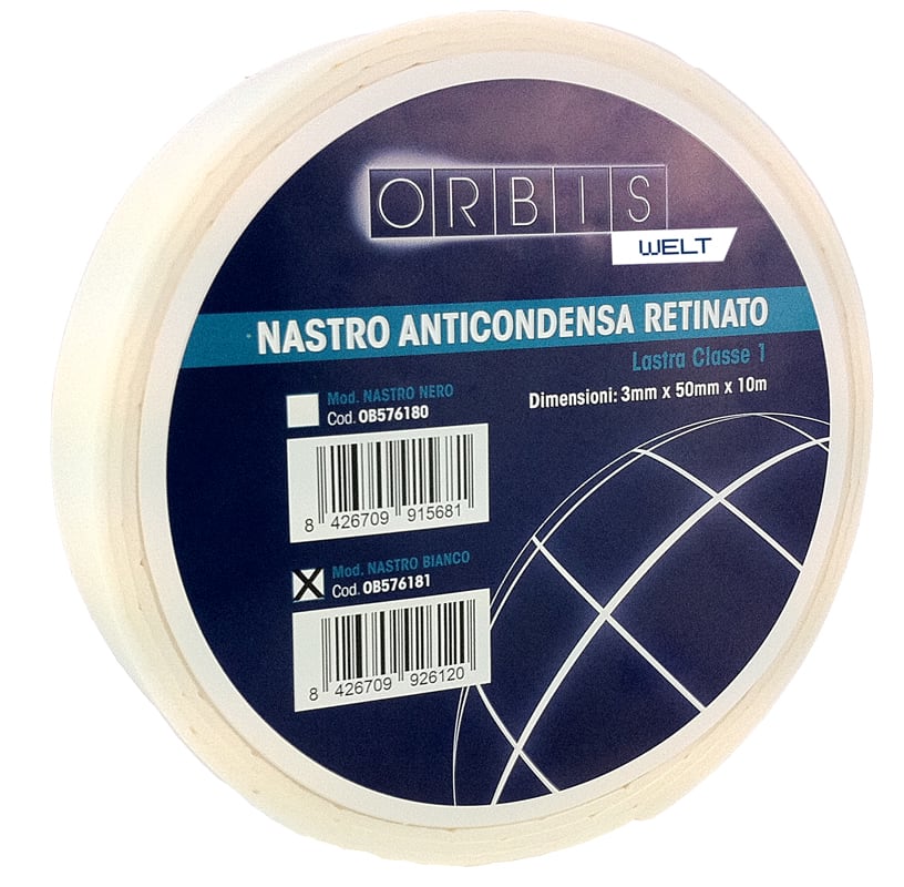 ORBIS - ORBOB576181 NASTRO ANTICONDENSA BIANCO lunghezza 10m, spessore 3mm, larghezza 50mm