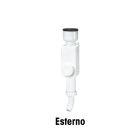 ORBIS - ORBOB580520 SIFE 5 / 20, Versione da esterno in polipropilene bianco con asole di fissaggio parete,finestra d'ispezione, ingresso ø 20mm e uscita ø 16 mm