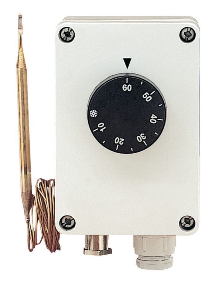 ORBIS - ORBOB581125 TS 9504 Termostato scatolato, dispositivo interno: termoregolatore a capillare, campo regolazione 5 - 60 °C, IP40