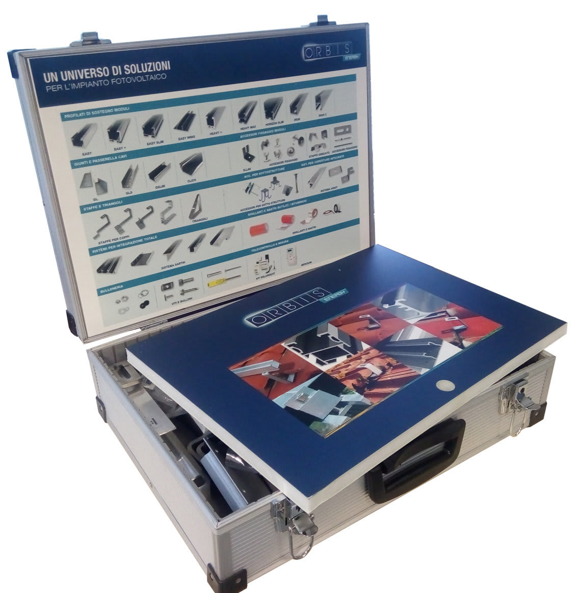 ORBIS - ORBOB620217 KIT-SPA kit dimostrativo prodotti composto da staffe,morsetti e profili in alluminio