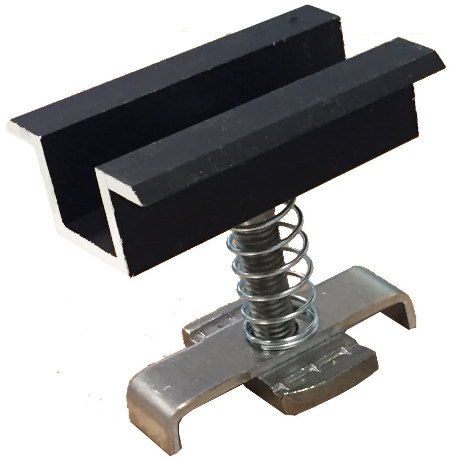 ORBIS - ORBOB621305 MPC-P34NE Morsetto CENTRALE PREASSEMBLATO fissaggio moduli, colore NERO, spessori moduli ammessi 34mm-38mm
