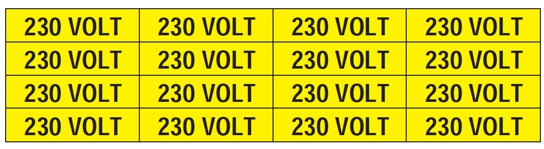 OCMEI SRL - OCM6ET2340 CF.10F ETICH. TENS. 230V 60X15 (16 X F)