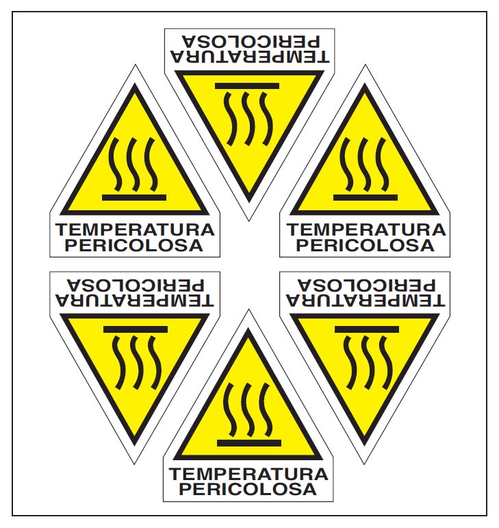 OCMEI SRL - OCM6ET2363 CF.10F ETICH. TEMP.PERICOL. L.60+15 (6XF