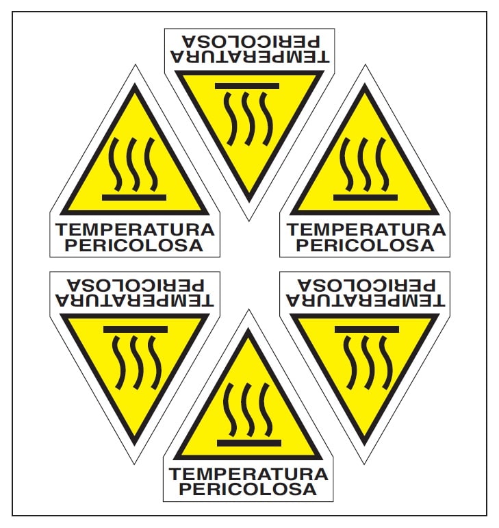 OCMEI SRL - OCM6ET2363 CF.10F ETICH. TEMP.PERICOL. L.60+15 (6XF