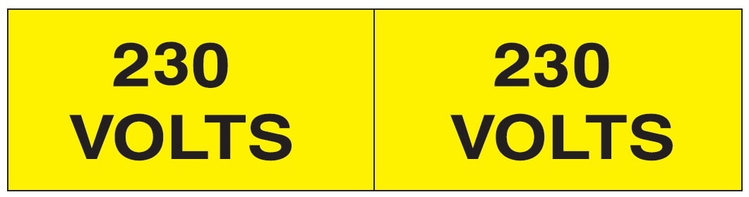 OCMEI SRL - OCM6ET2452 CF.10F ETICH. 230VOLT MM125X60 (2XF)