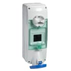 SCHNEIDER ELECTRIC - SNRPKB63Q523 Presa da parete inter./vano DIN Unika IP65 63A 220V 2P+T