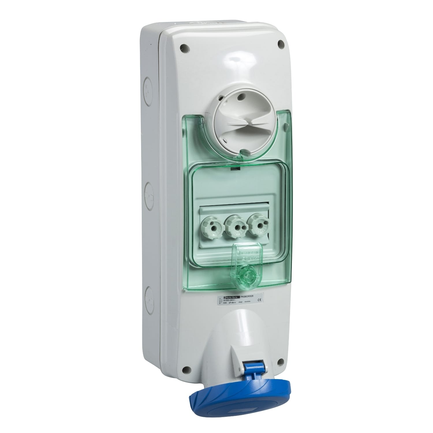 SCHNEIDER ELECTRIC - SNRPKB63R523 PRESA INTERBL FUSIB PARETE 63A 220V 2P+T