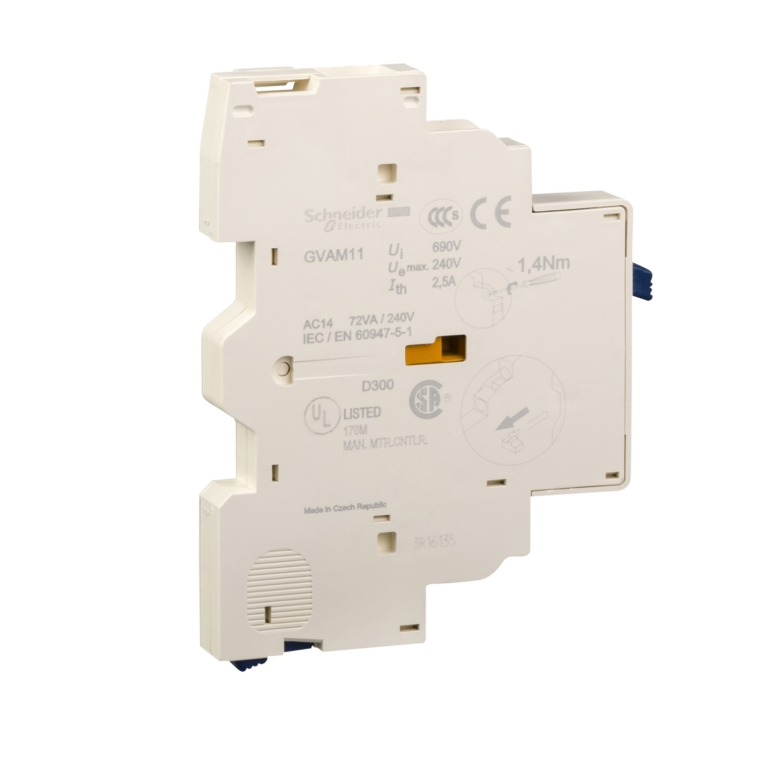 SCHNEIDER ELECTRIC - SNRGVAM11 Contatti segnalazione cortocircuito - viti serrafilo - lat. sx
