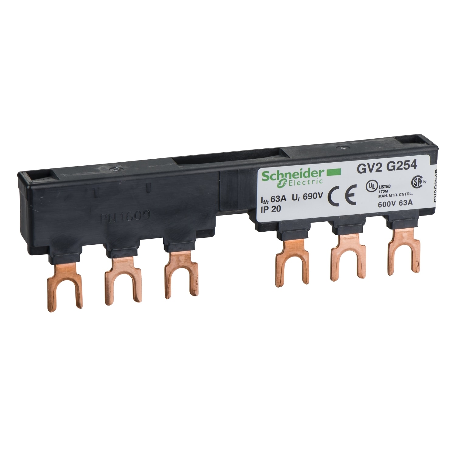 SCHNEIDER ELECTRIC - SNRGV2G254 SBARRE 3P 63A 2DER GV2 54MM