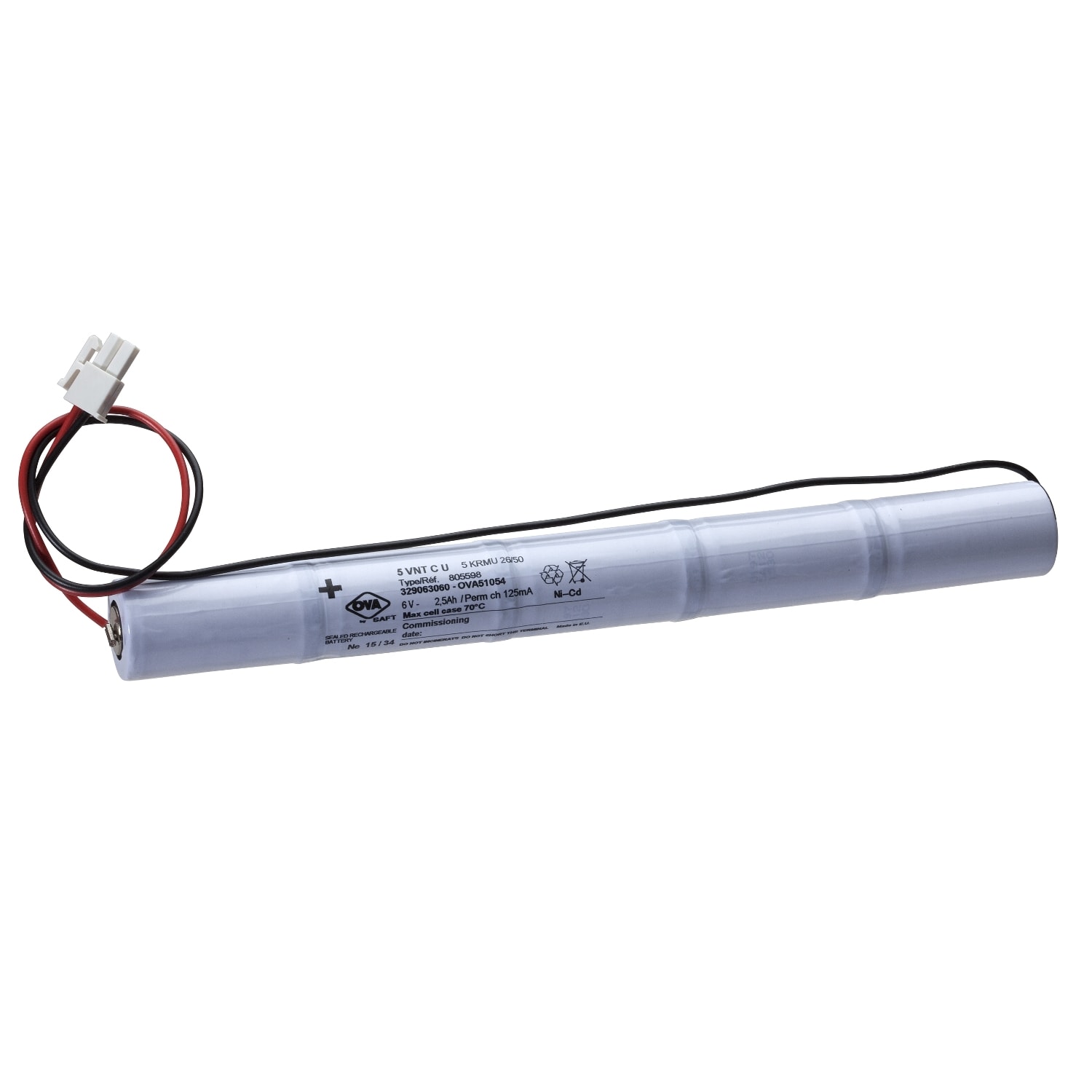 SCHNEIDER ELECTRIC - SNROVA51054 BATTERIA NI-CD HT 6V 2,5AH BASTONE