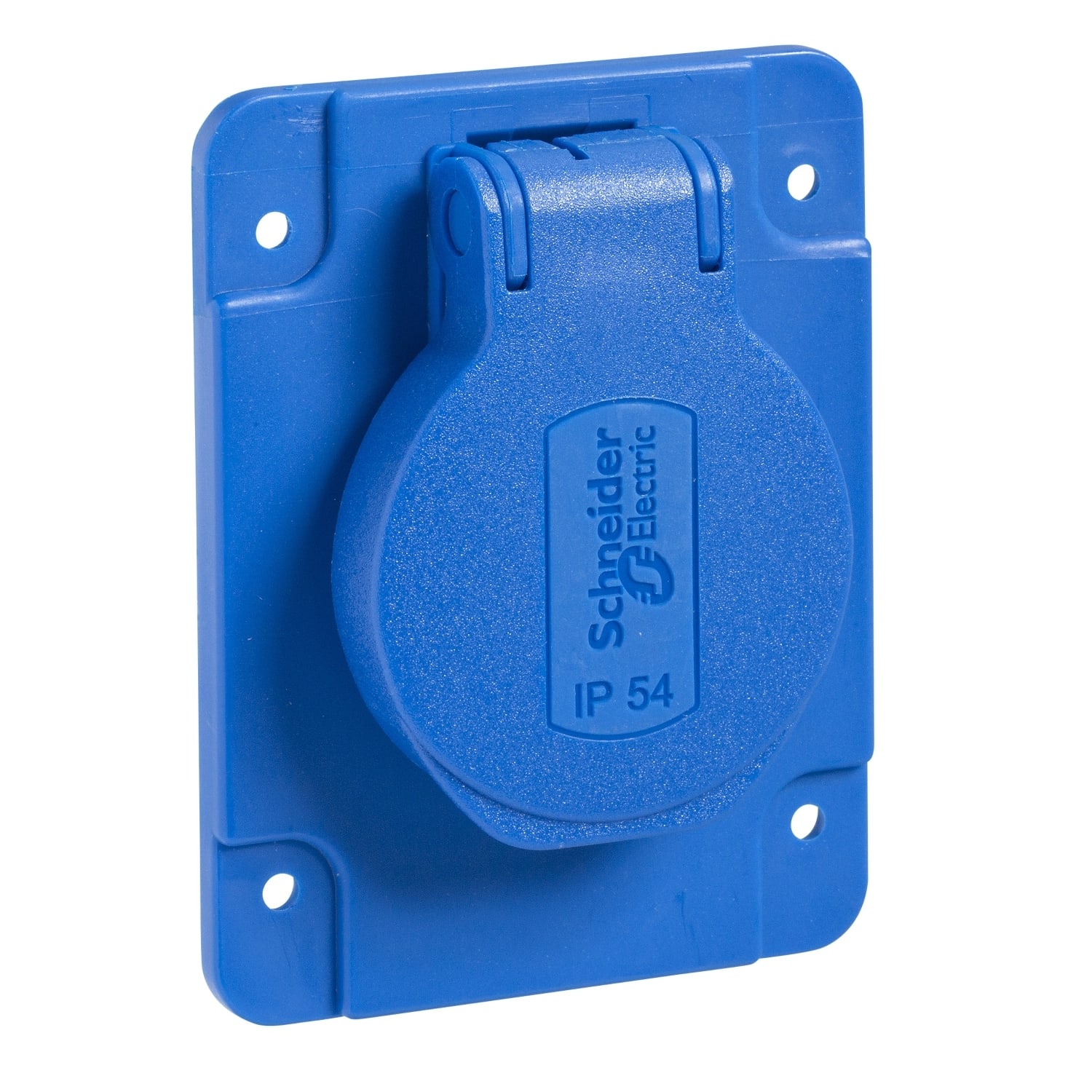 SCHNEIDER ELECTRIC - SNRPKS61B Socket outlet, Mureva PK, Schuko Panel, 65x85, Blue, IP54