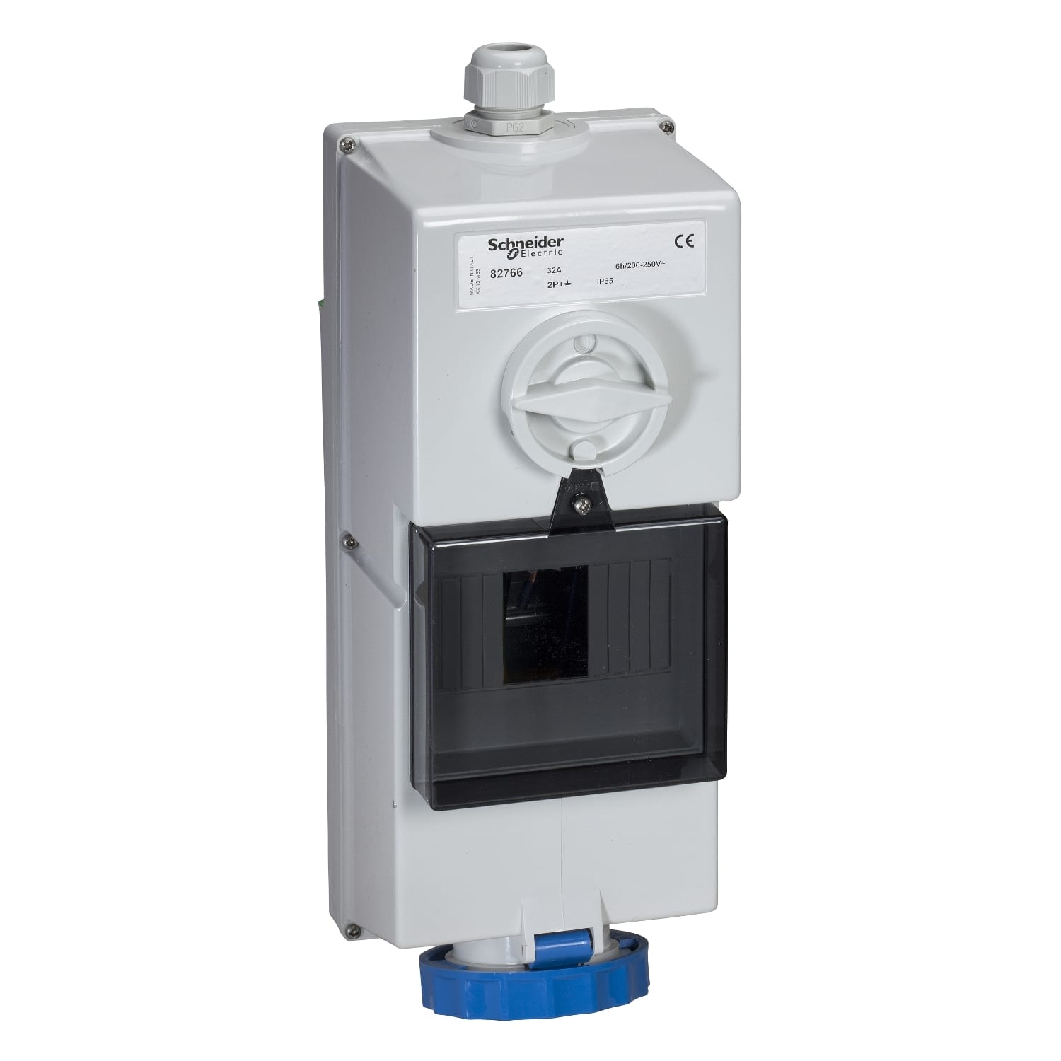 SCHNEIDER ELECTRIC - SNR82766 Presa da parete interbloccata /vano DIN Isoblock IP65 32A 220V 2P+T