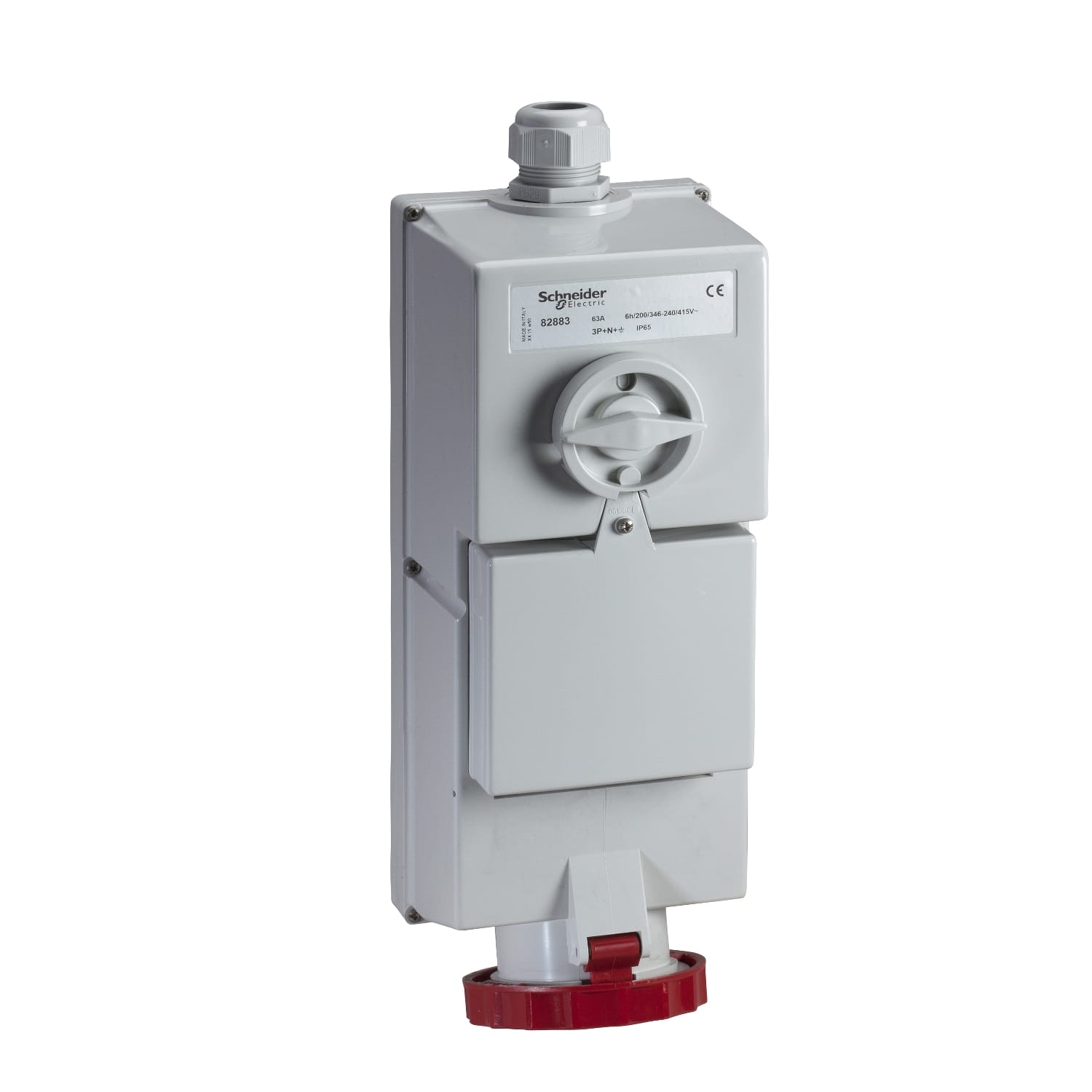 SCHNEIDER ELECTRIC - SNR82883 Presa da parete interbloccata fusibilata Isoblock IP65 63A 380V 3P+N+T
