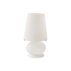 ROSSINI - RSSP.1304-35 LAMPADA DA TAVOLO BIANCA/VETRO BIANCO SATINATO E14+E14 IP20 20CM