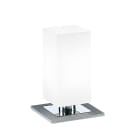 ROSSINI - RSSP.3598-20 LAMPADA DA TAVOLO CROMO/VETRO BIANCO SATINATO E27 IP20
