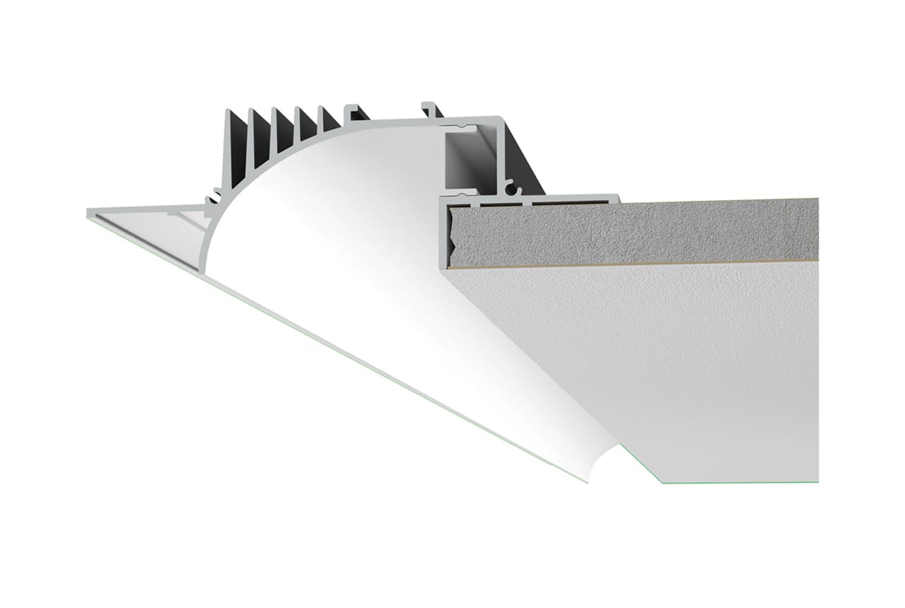 BELFIORE SRL - NVTP005C-00 Profilo in ALUMITE verniciato RAL 9010 opaco con sistema di incasso rapido.