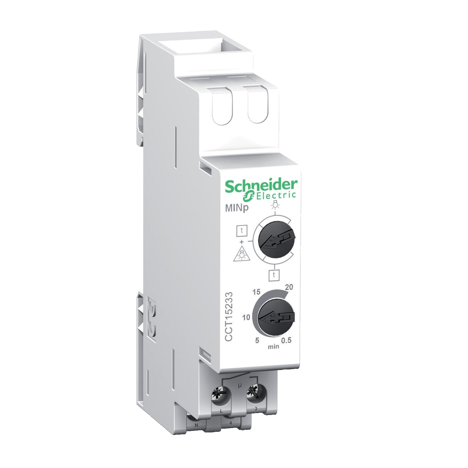 SCHNEIDER ELECTRIC - SNRCCT15233 Acti9 - MINp - silent electronic timer - adjustable from 0.5 to 60 minutes