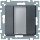 SCHNEIDER ELECTRIC - SNRMTN627814 Pulsantiera multifunzione quadrupla plus, antracite, SystemM