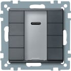 SCHNEIDER ELECTRIC - SNRMTN627914 Pulsantiera multifunzione quadrupla con IR plus, antracite, SystemM
