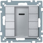 SCHNEIDER ELECTRIC - SNRMTN627960 Pulsantiera multifunzione quadrupla con IR plus, alluminio, SystemM
