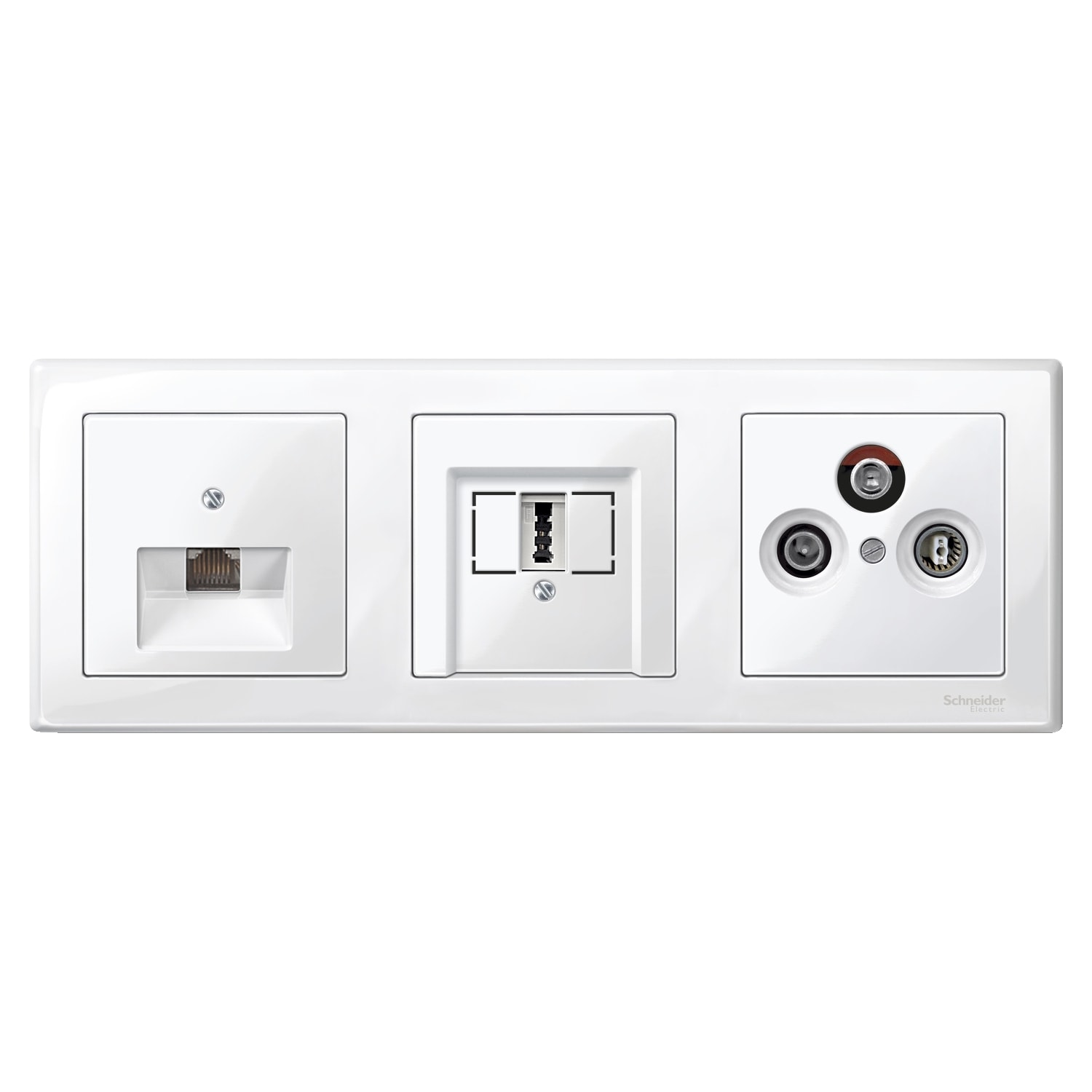 SCHNEIDER ELECTRIC - SNRMTN478319 CORNICE M-SMART TRIPL.BIANCOBRIL