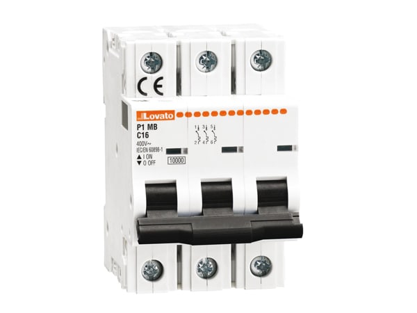 LOVATO - LOVP1MB3PB01 INTERRUTTORE MAGNETOTERMICO 3P B 1A 10KA