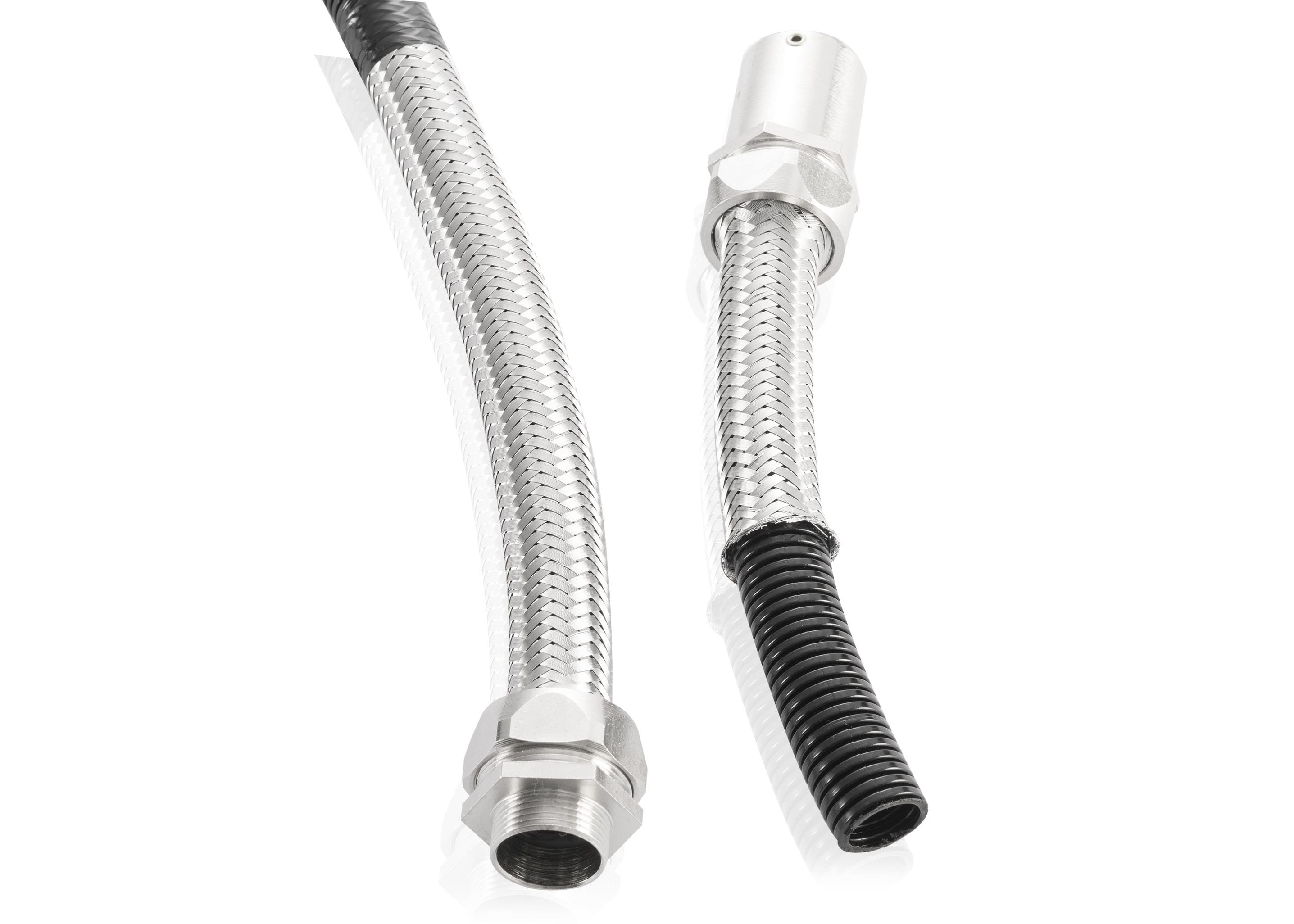 EURO 2000 SPA - UROPA6V2TRX236 TUBO NYLON PA6 UL94 V2 TRECCIA INOX NW36