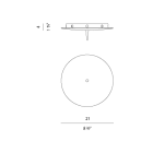 PANZERI CARLO - PAZM91-94-9702 ROSONE USCITE LATERALI TONDO: LUCI:8 NER
