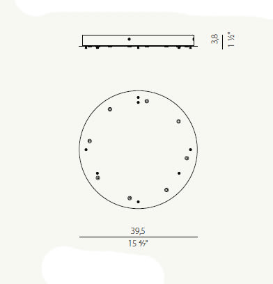 PANZERI CARLO - PAZXM23101.538.0099 BROOKLYN ROUND 100: ROSONE 4LAMP+SOSP B