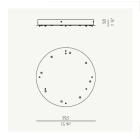 PANZERI CARLO - PAZXM23102.538.0099 BROOKLYN ROUND 100: ROSONE 4LAMP+SOSP N