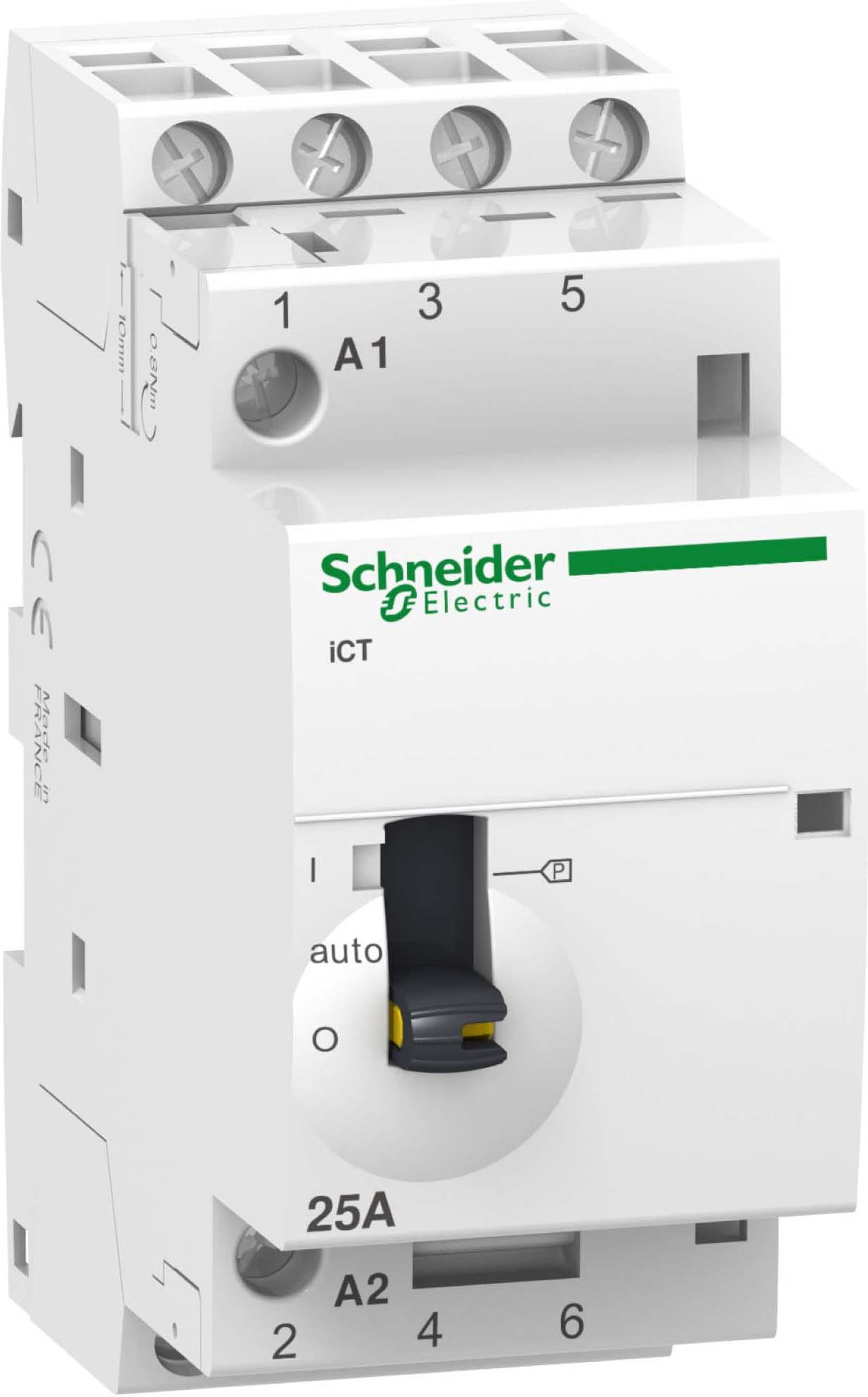SCHNEIDER ELECTRIC - SNRA9C21134 Contattore iCT 4NA 25A comando 24Vca man.