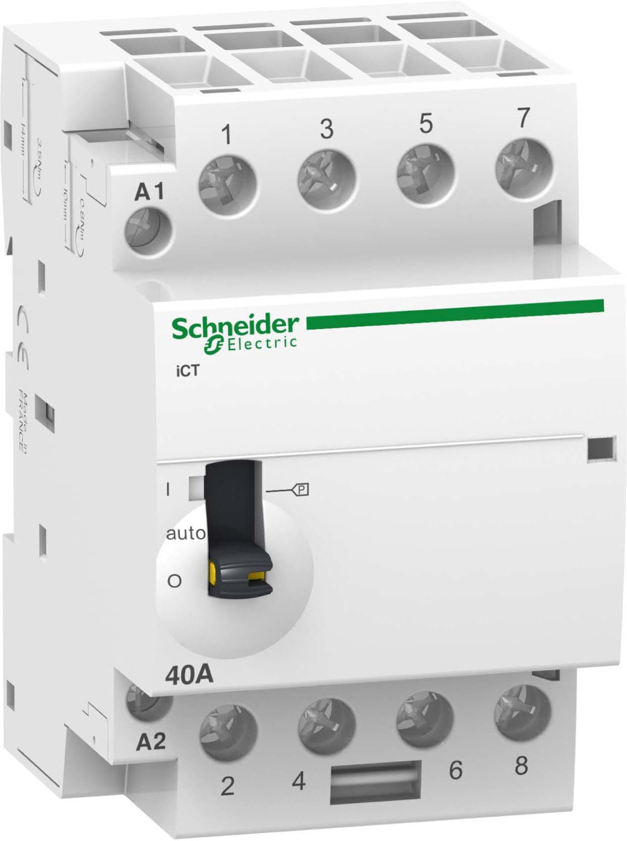 SCHNEIDER ELECTRIC - SNRA9C21844 Contattore iCT 4NA 40A comando 230÷240Vca man.