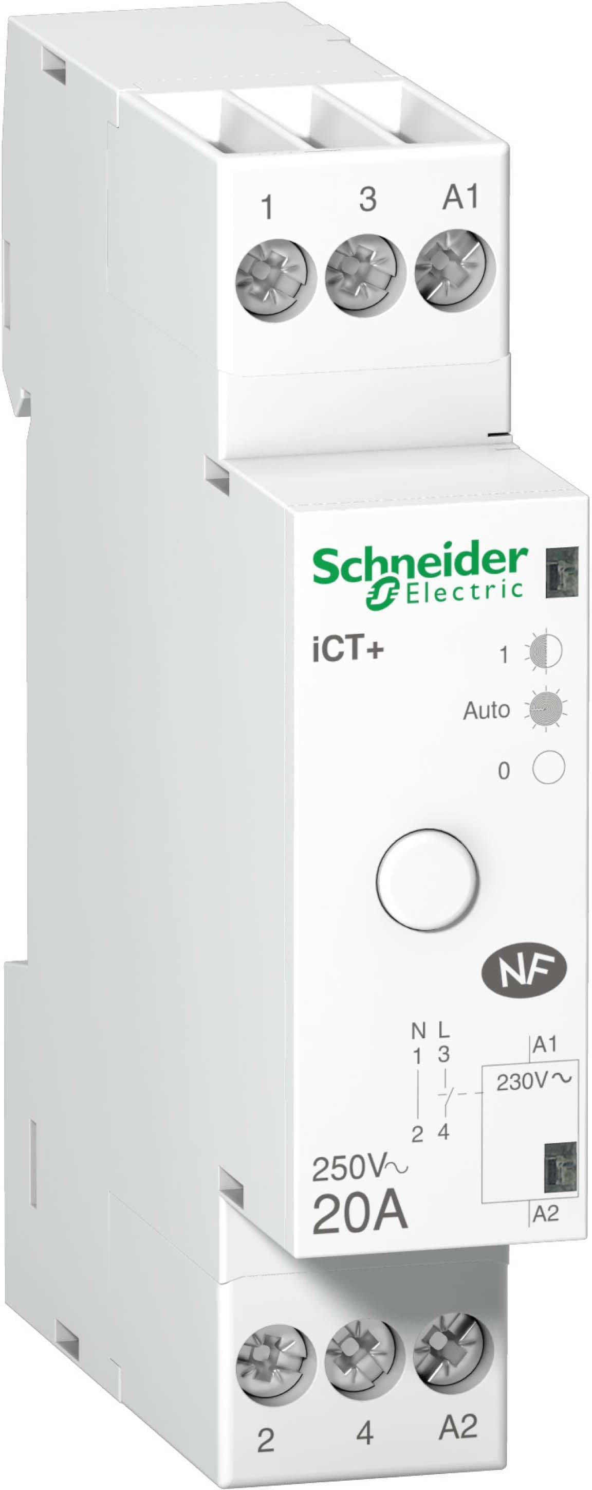 SCHNEIDER ELECTRIC - SNRA9C15031 Contattore iCT+ 1NA 20A comando 230÷240Vca man.
