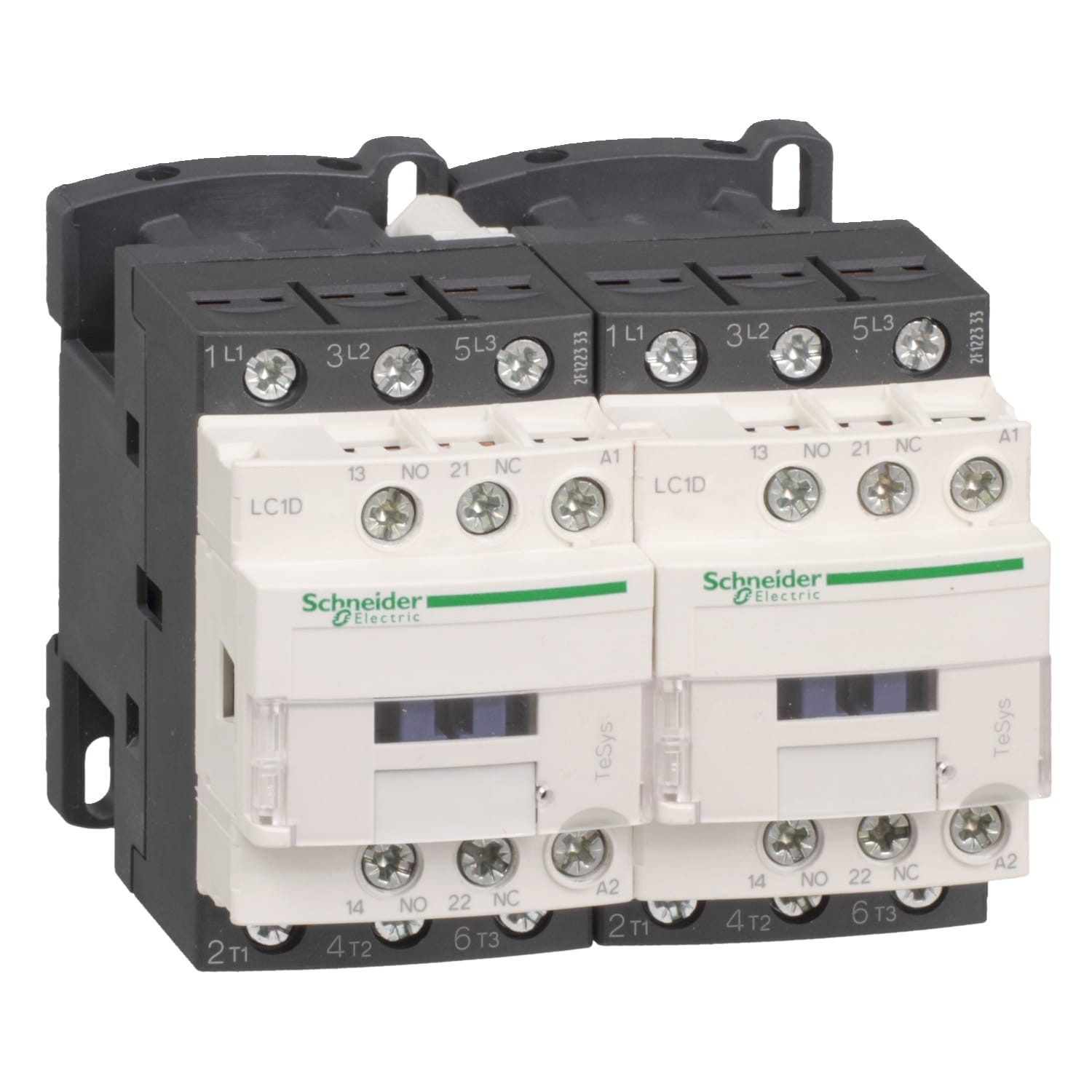SCHNEIDER ELECTRIC - SNRLC2D25BD Teleinvertitore TeSys LC2D - 3 poli - AC3 440 V 25 A - 24 V CC