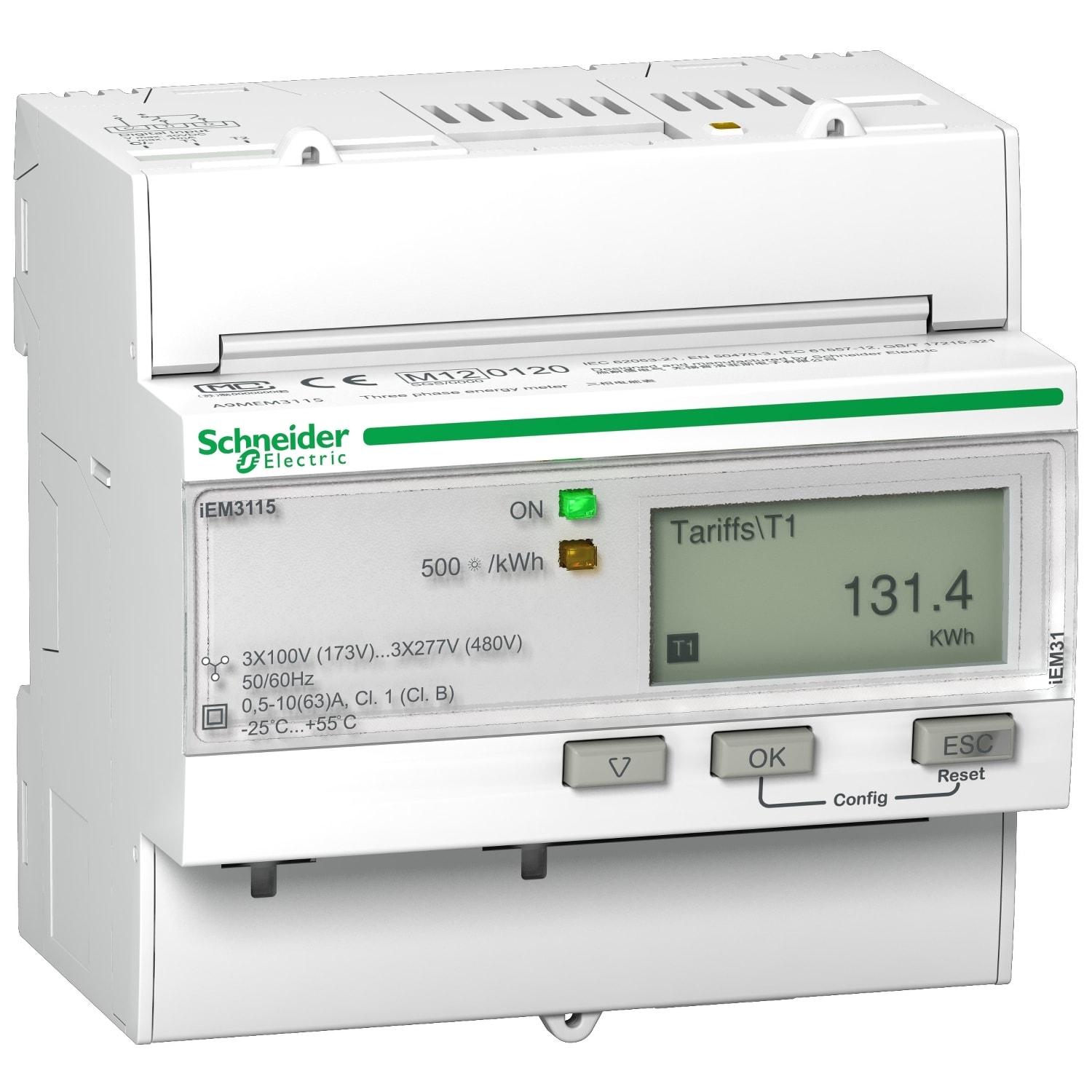 SCHNEIDER ELECTRIC - SNRA9MEM3115 IEM3115 3P+N INS.DIR. 63A, RESET, MID