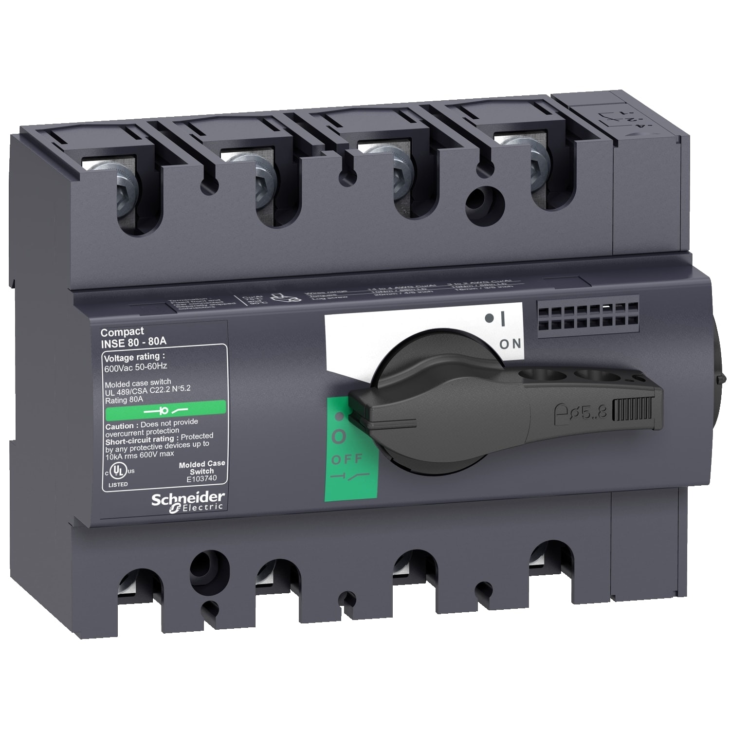 SCHNEIDER ELECTRIC - SNR28995 INSE80 40A 4P MANOPOLA NERA