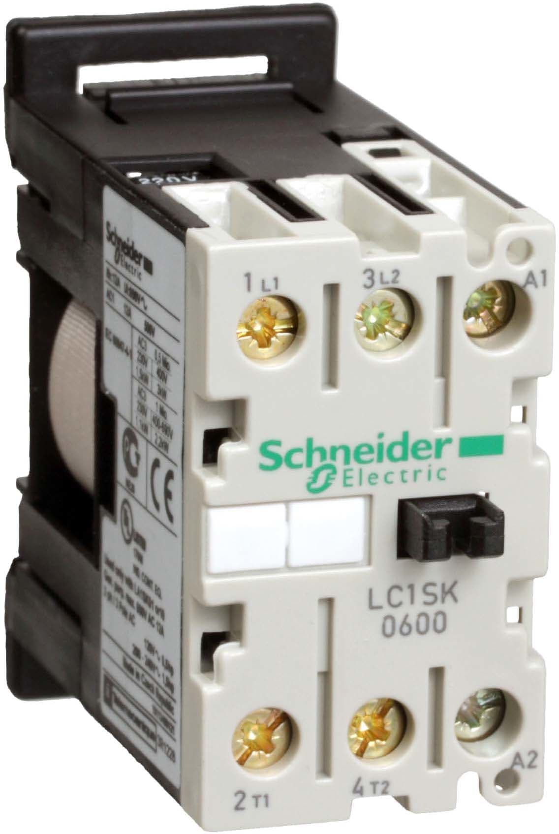 SCHNEIDER ELECTRIC - SNRLC1SK0600B7 Contattore miniaturizzato TeSys SK - 2P (2 NA) - AC3 - 690 V 6 A - 24 Vca