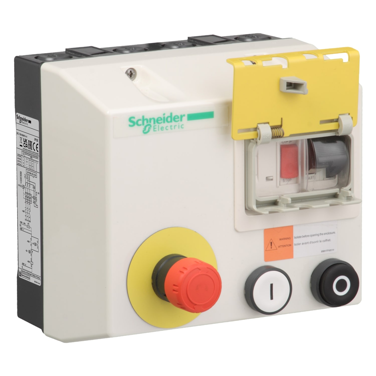 SCHNEIDER ELECTRIC - SNRDE1KS217A06A37 TeSys LG - enclosure for DOL starter - with 2 pushbuttons - emergency stop
