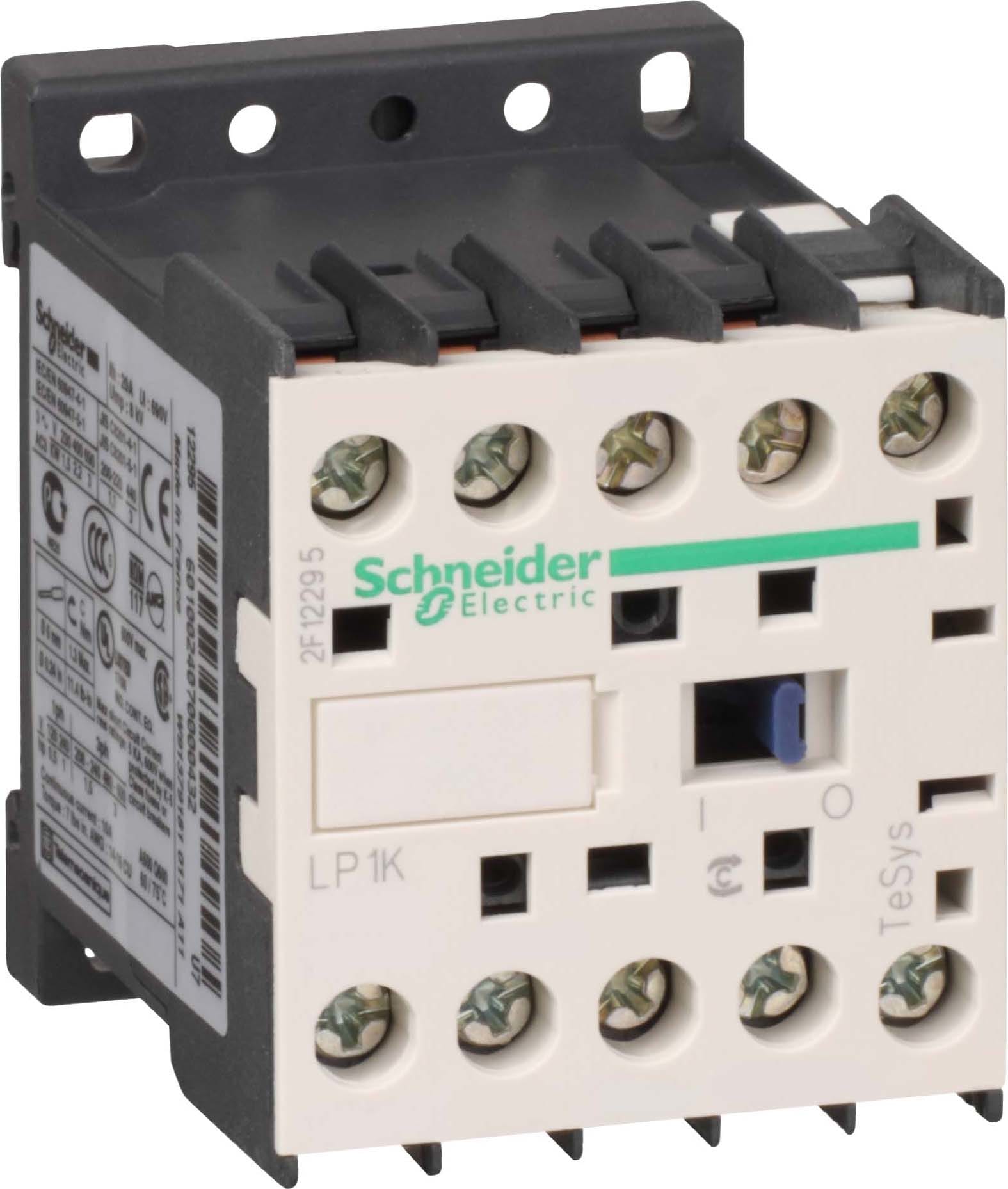 SCHNEIDER ELECTRIC - SNRLP1K09013BD Contattore TeSys LP1-K - 3 poli - AC3 440V 9 A - 24 V CC