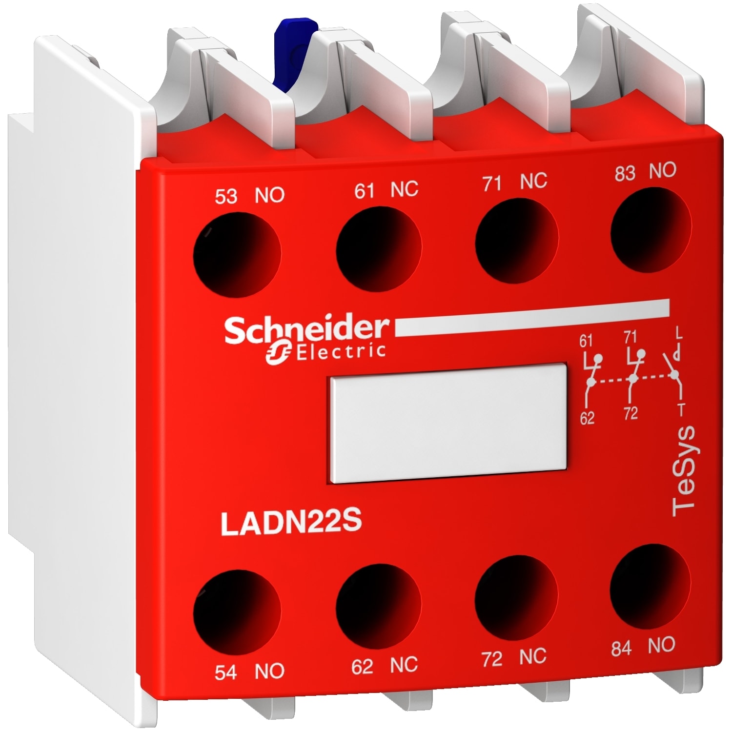 SCHNEIDER ELECTRIC - SNRLADN22S Blocco contatti ausiliari 2NO+2NC rossi