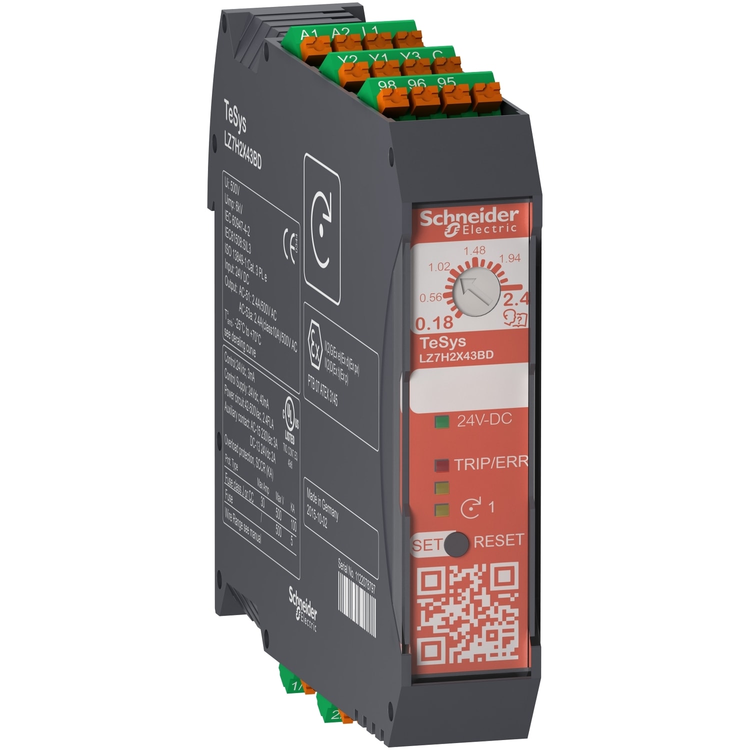 SCHNEIDER ELECTRIC - SNRLZ7H6X53BD DIRETTO H SAFE 3KW 24 VDC MOLLA