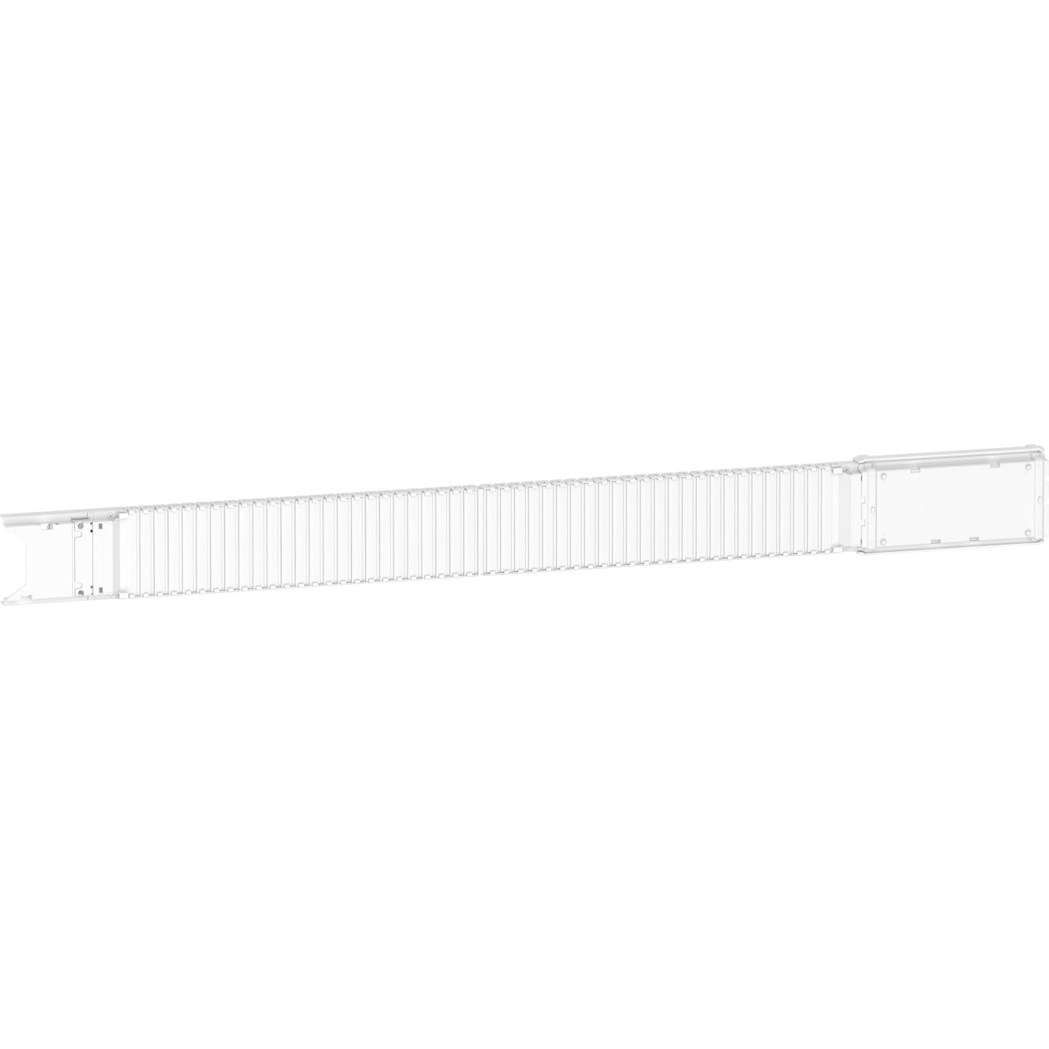 SCHNEIDER ELECTRIC - SNRKNT100DF410 Flexible length, Canalis KN, transmission bus, 100A, edgewise, 3L+N+PE, fixed length 1m, white RAL9001