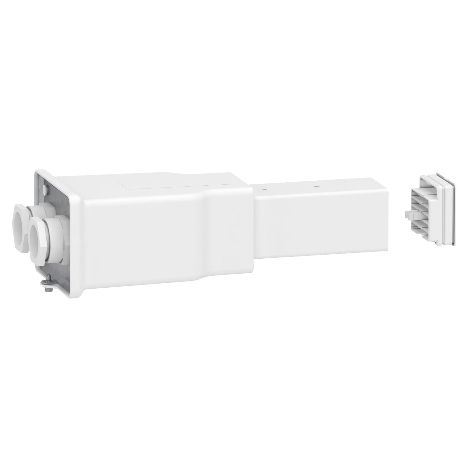 SCHNEIDER ELECTRIC - SNRKBB40ABG44W End feed unit, Canalis KBB, 25/40A, right or left mounting, 2 circuits, compatible DALI, white RAL9003