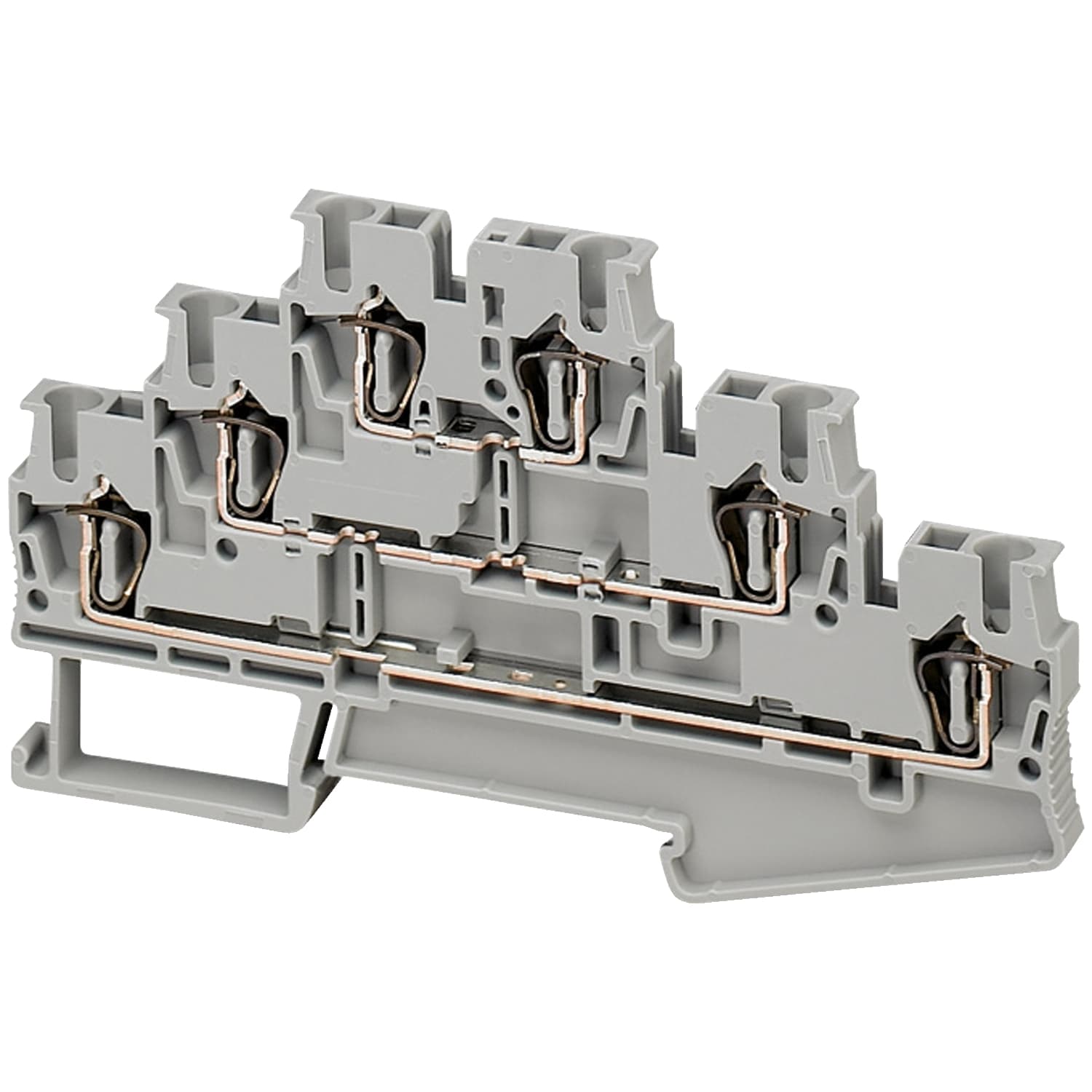 SCHNEIDER ELECTRIC - SNRNSYTRR26T Morsetto molla 3piani, 6pt, 2,5mm² grigio