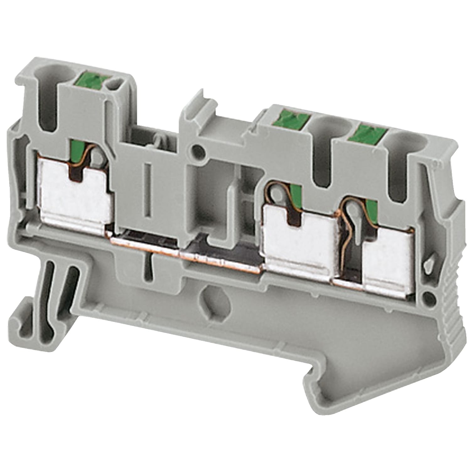 SCHNEIDER ELECTRIC - SNRNSYTRP23 Morsetto Push-in, 3pt, 2,5 mm², grigio