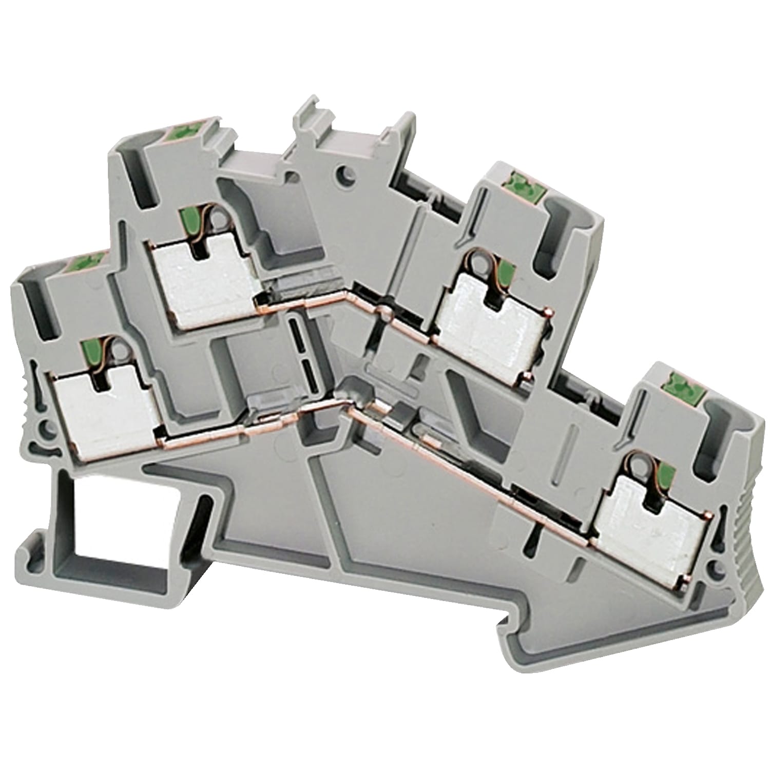 SCHNEIDER ELECTRIC - SNRNSYTRP24D MORS PUSH-IN 2PIANI 4PT 2,5MMQ GRIGIO