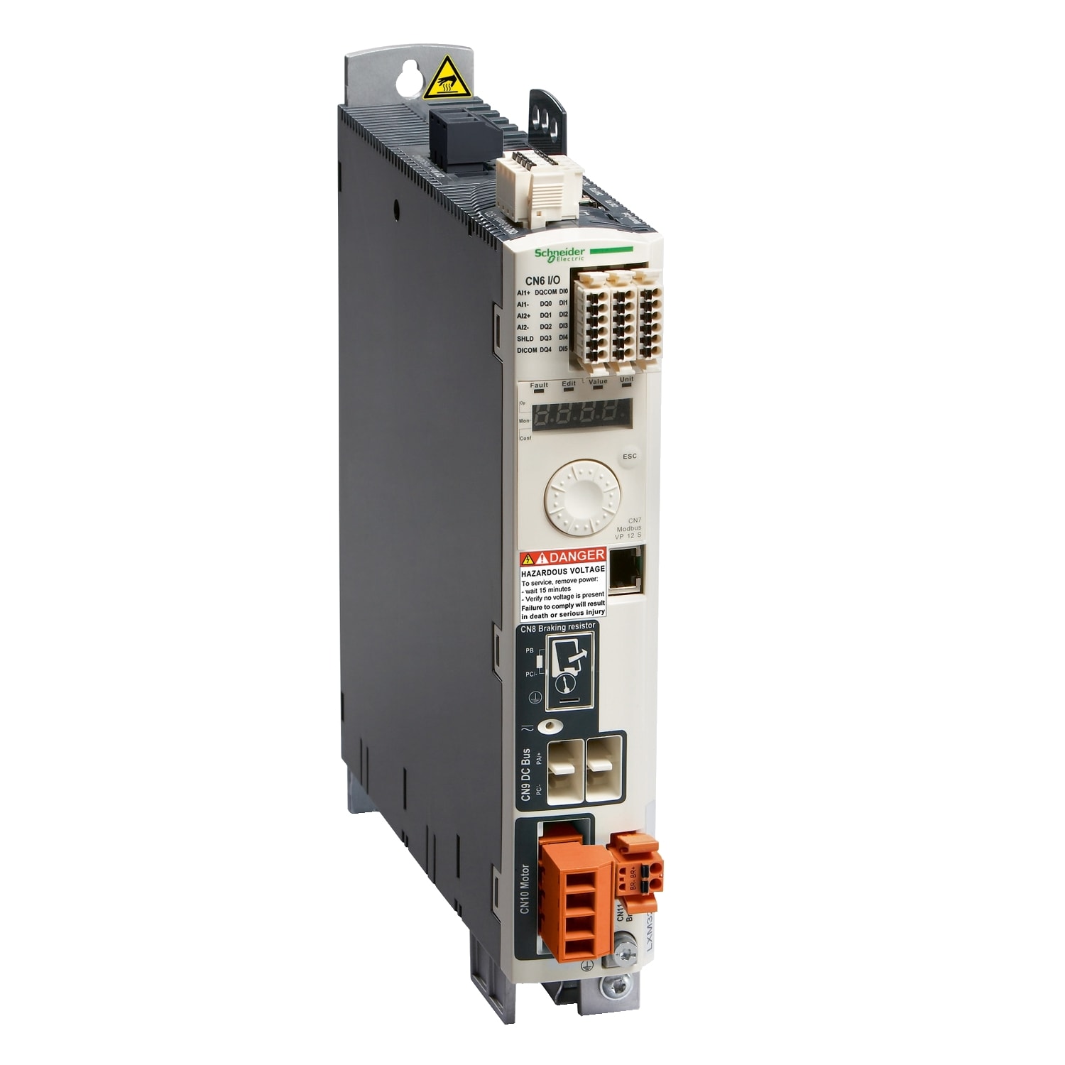 SCHNEIDER ELECTRIC - SNRLXM32CU90M2 Servo Drive AC Lexium32 Compact con ingressi analogici e Pulse Train 9A Monofase, 115/200/240 Vca